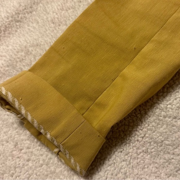 Veronica Beard Nisha Double Breasted Blazer Vintage Yellow Linen Jacket - Picture 13 of 16